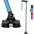 REHAND Walking Cane for Men & Women - Foldable, Adjustable, Lightweight, Self Standing Pivot Walking Cane, Soft Handle Grip, with Travel Bag, Walking Sticks for Seniors & Adults