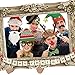 Festive Holiday Christmas Photo Booth Props with Card Frame Holiday Party Decoration and Entertainment