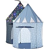 LimitlessFunN Pop Up Kids Play Tent | Includes Star Lights & Carrying Case |, Children Indoor Castle Playhouse for Toddlers, Boys & Girls, 41" D x 41" W x 53" H