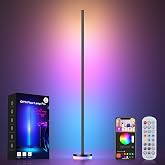 OIYN Corner Floor Lamp, RGBICW LED Corner Lamp with 1300lm Smart Modern Floor Lamp,App &amp; Remote Control,Music Sync,Color Changing Standing Lamp for Bedroom Living Room and Gaming Rooms