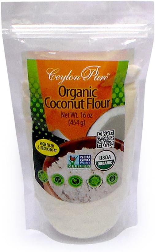 Ceylon Pure Organic Coconut Flour, 16 Ounce