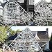 Hely Cancy Halloween Decorations,Giant Spider Web with Super Stretch Cobweb and 30 Mini Spiders Set for Halloween Party Supplies Yard Halloween Outdoor Decor Haunted Decoration,23×19 Feet