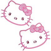 New Chroma 4X5 Cling Bling Hello Kitty Decal Sticker for Car Pink 2 Pieces Bundle Pack