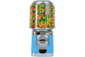 DNYSYSJ Candy Gumball Machine for Kids,Mini Coin Bubble Gum Machine, Toy Vending Bank Commercial Egg Machine(not include ball) 7.9"*7.9"*16",Candy Dispenser Gift Toys for Girls and Boys (Blue)