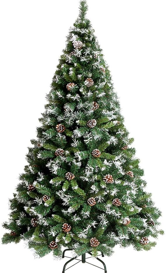 Cjjc Arbol De Navidad De Pino Nevado Arboles Artificiales De Aspecto Natural Verde De Alta Densidad Con Soporte De Metal Para El Hogar La Tienda La Decoracion De La Fiesta Del Festival