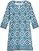 Coolibar UPF 50+ Women's Oceanside Tunic Dress - Sun Protective (X-Large- Baja Blue Beach Medallion)