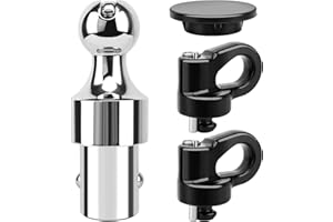 60692 Puck System Gooseneck Hitch Ball Kit, 2-5/16” Hitch Ball for F250 F350 F450, Chevrolet Silverado 2500HD 3500HD, GMC Sie