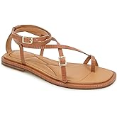 Kenneth Cole New York Women's Paros Flat Sandal, TAN, 8.5