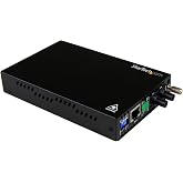 StarTech 10/100Mbps Ethernet to Fiber Optic Media Converter (ET90110ST2) | ST Multimode, 2km, 1310nm, Steel, Chassis Mount