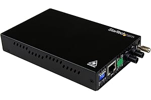 StarTech.com 10/100 Mbps Ethernet to Fiber Optic Media Converter - Steel - Chassis Mount - ST Multimode - 1310nm - 2km , TAA (ET90110ST2)