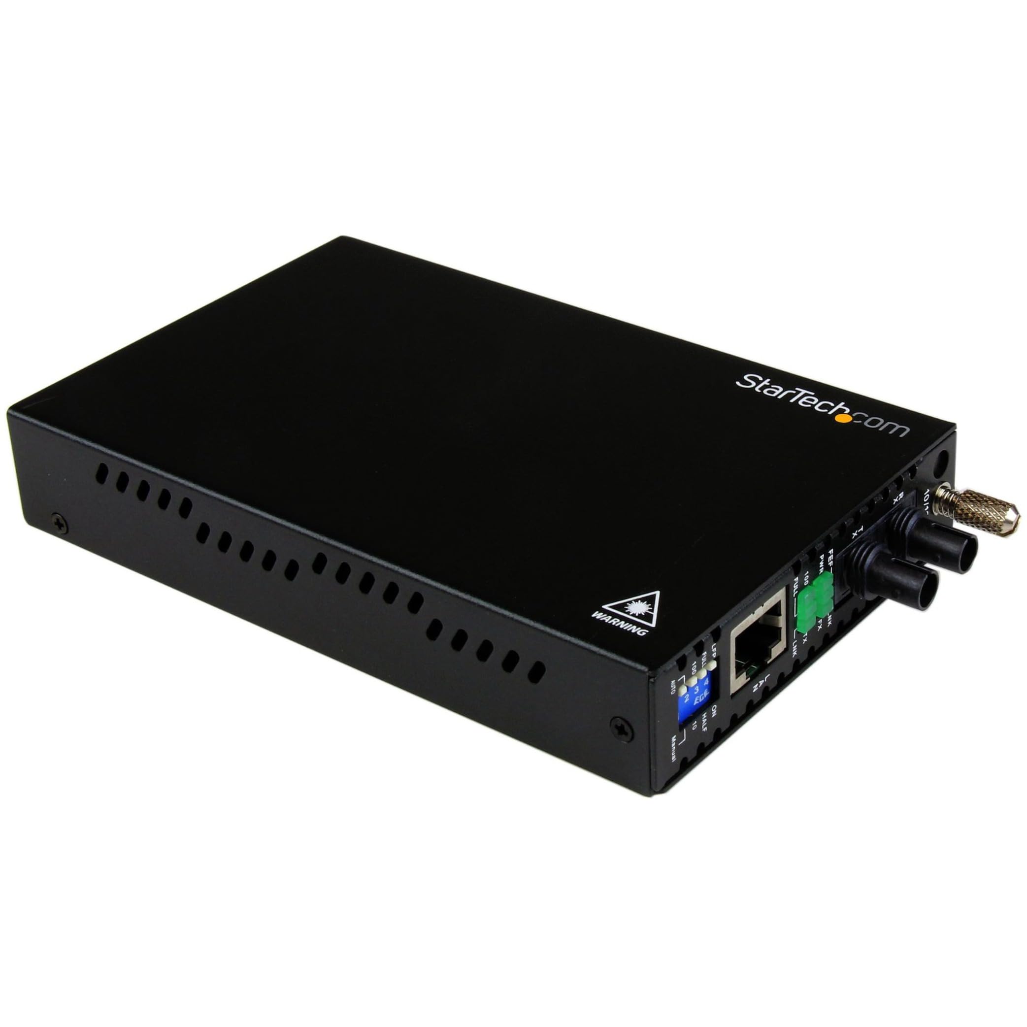 StarTech.com 10/100 Mbps Ethernet to Fiber Optic Media Converter - Steel - Chassis Mount - ST Multimode - 1310nm - 2km (ET90110ST2) ,Black,ST 2 Km — image 1