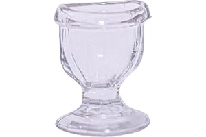 HEALTHANDWEALTH Transparent Glass Eye Wash Cup - Effective Eye Rinse and Cleansing – Eco-Friendly, Non-Reactive, Safe and Comfortable (Single)