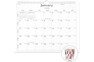 Lbylyhxc 2025-2026 Calendar - Includes January 2025 to June 2026-18 Monthly Wall Calendar 2025-2026, 14.7 x 11.5 Inches.Thick Paper with Julian Dates and Block for New Year and Christmas Presents (2025-2026 wall calendar simplicity)