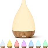 SOULORIGIN Ultrasonic Essential Oil Diffuser, Home Fragrance Aroma Diffuser with Auto Shut-Off, 8-Color Night Light & Ultra-Quiet Operation, BPA-Free Portable Aromatherapy Humidifier for Home (Light)