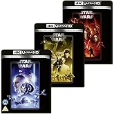 Star Wars Prequel Trilogy: 3 Movie Collection Set (Episodes I II III) (The Phantom Menace/Attack of the Clones/Revenge of the Sith) [4K UHD + Blu-Ray, Region Free]