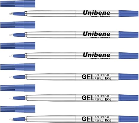 Amazon Unibene Parker 互換ゲルインク 水性ボールペン替芯 6パック 0 7mm 中字 ブルー 滑らかに書ける 交換可能なドイツ製インクペンリフィル すべてのparkerボールペン用 詰め替えインク 文房具 オフィス用品