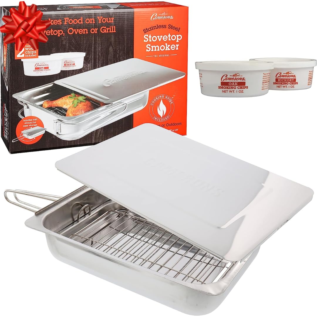 キャメロンズ ストーブトップスモーカー Camerons | 燻製 燻製器 燻製料理 ガス IH対応 スモーク スモーカー 料理 調理 調理器具 アウトドア キャンプ バーベキュー BBQ 小型 自宅 家庭用 キャンプ用品 アウトドア用品 チップ付き商品画像