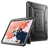 Supcase UB Pro Series Case for iPad Pro 12.9 2018, Support Apple Pencil Charging with Built-in Screen Protector Full-Body Rugged Kickstand Protective Case for iPad Pro 12.9 2018 Release (Black)
