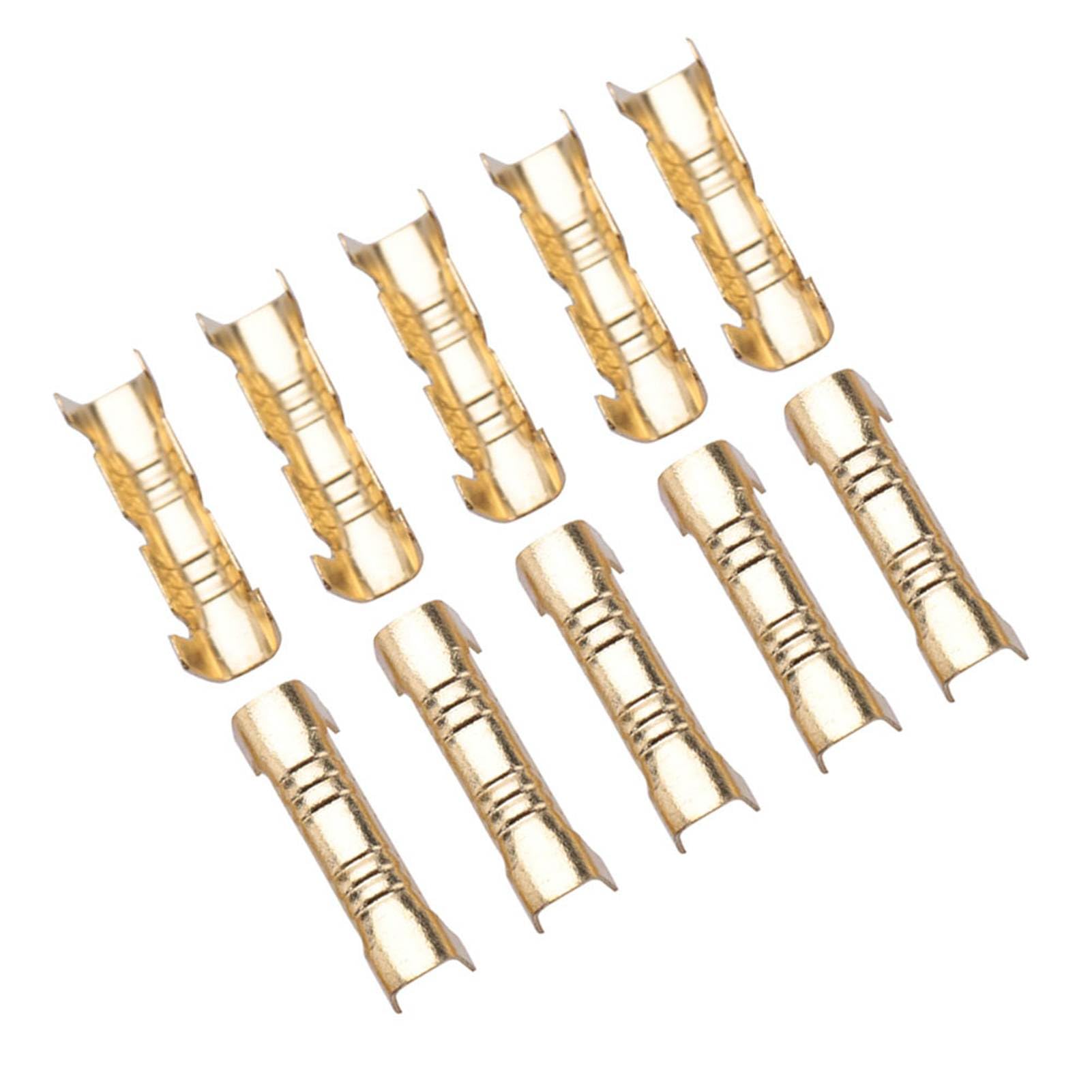100Pcs Brass Crimp Terminals U-Shaped Wire Connectors 0.5-1.5mm Square Electrical Wiring Terminals for Secure Circuit Connections and DIY Electronics Projects
