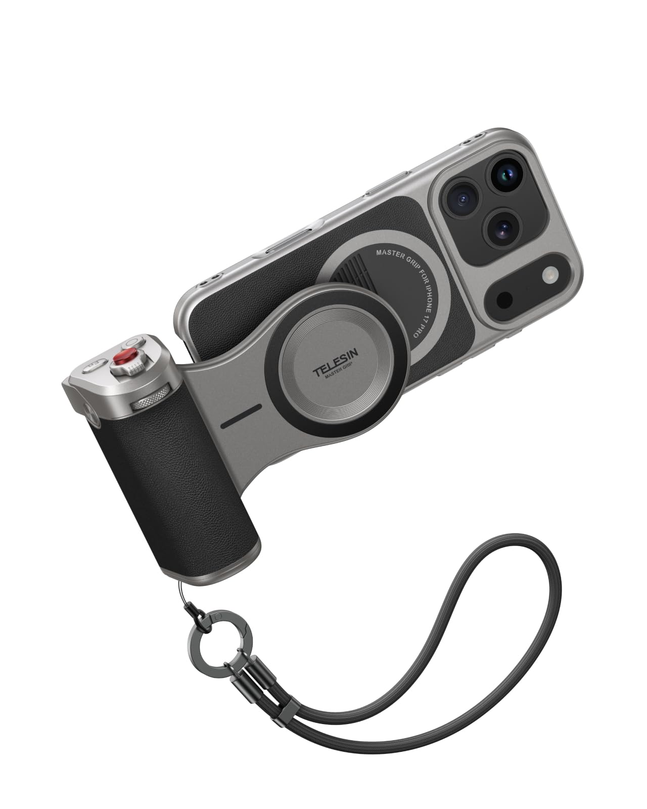 Photo 1 of ?for iPhone 17 Pro Only? TELESIN Master Grip Kit, Magnetic Phone Camera Grip Kit Built-in 3200mAh Battery - Wireless Charging - Graphene Case for iPhone Cooling - DSLR Style Grip Handle Holder