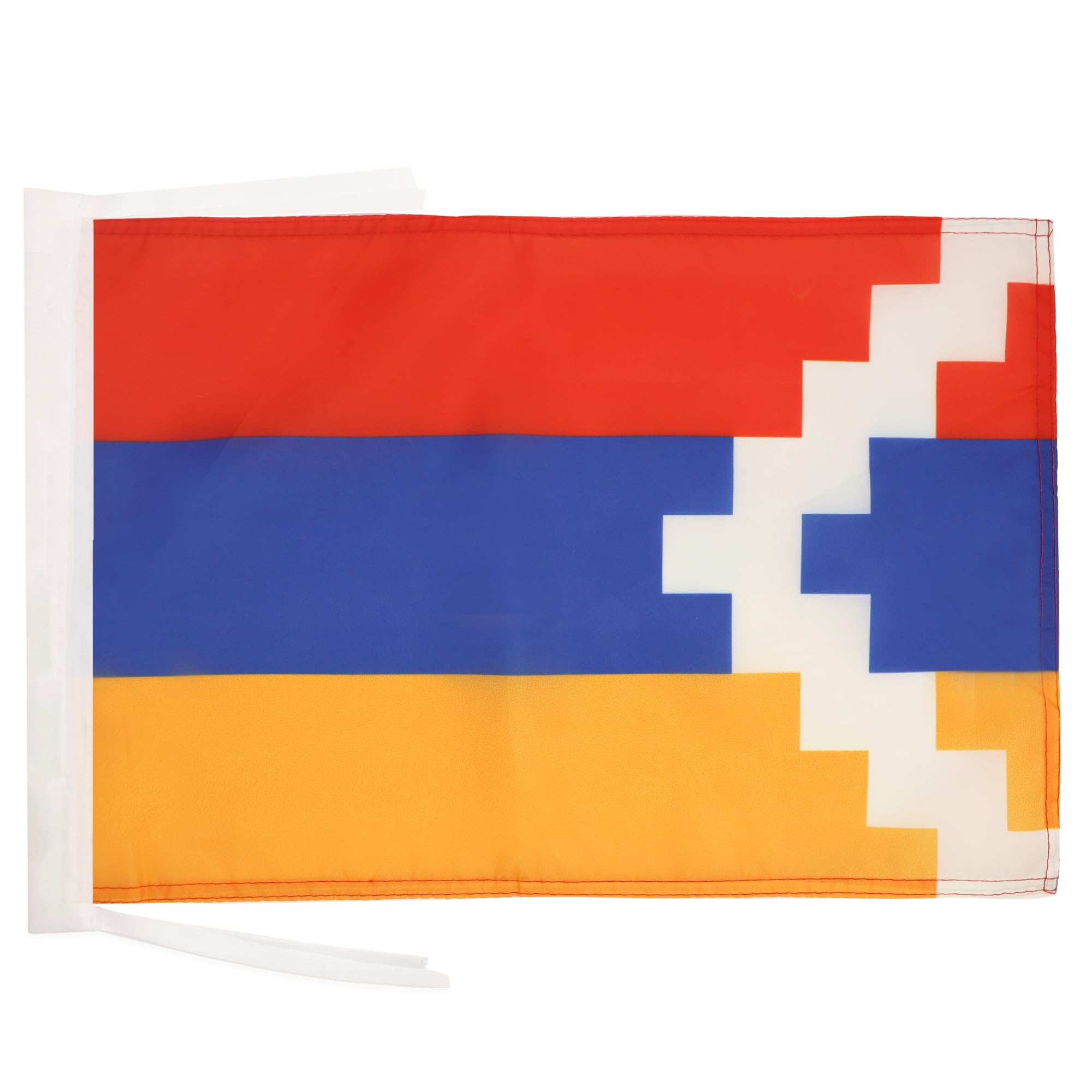 AZ FLAG - Nagorno-Karabakh Flag - 18'' x 12'' - 100% Polyester Karabakh Small Banner with Two Cords - Fade Resistant - Vivid Colors - 18x12 in - 45x30 Cm — image 1