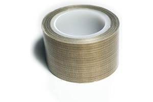 YONGXUAN PTFE Coated Fabric Tape Teflon Adhesive Tape High Temperature Vacuum, Hand and Impulse Sealers Machine Sealing Tape 0.18mm Thick (30mm-5M)