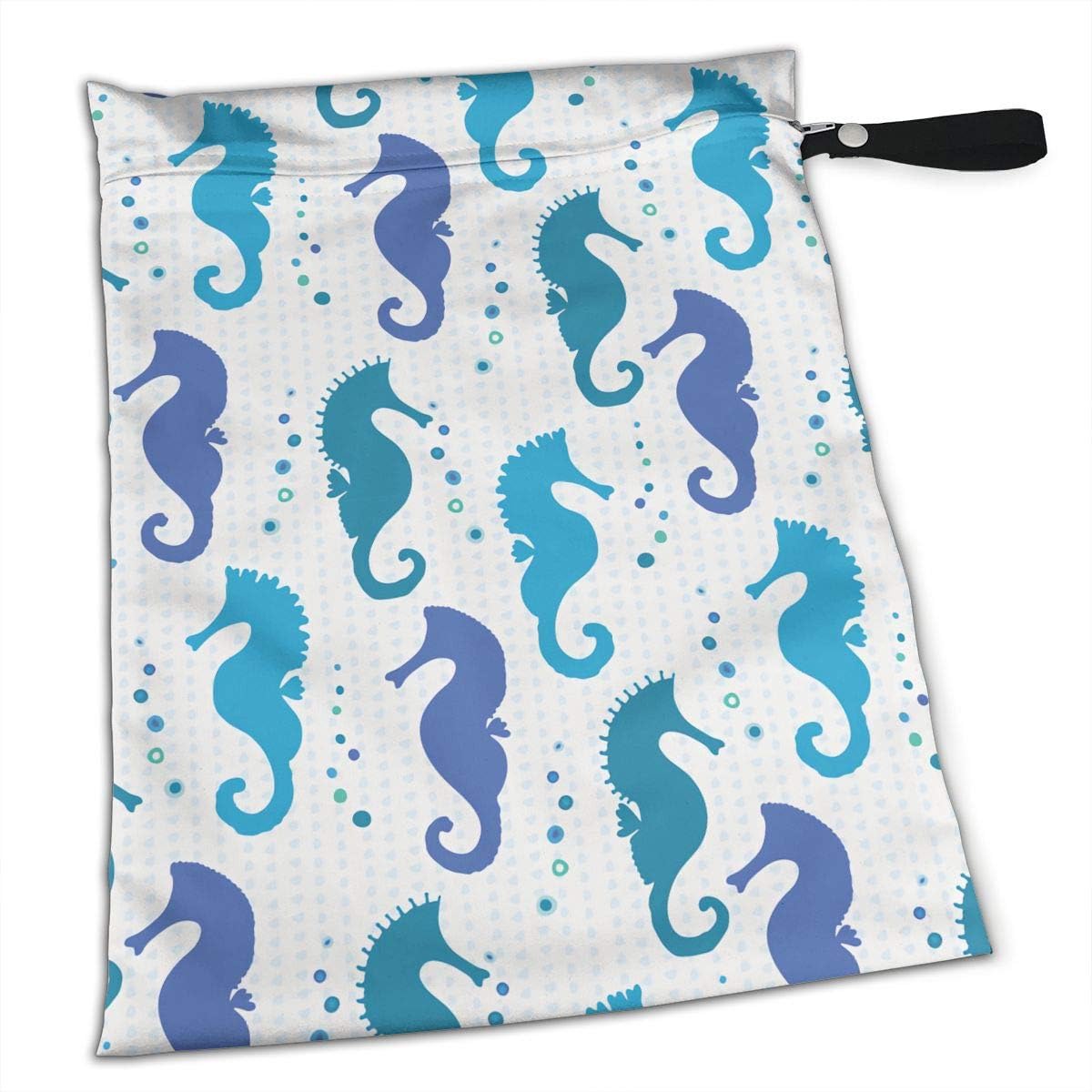 YyTiin Reusable Snack and Everything Bags - Seahorses of Deep Sea Color,Large