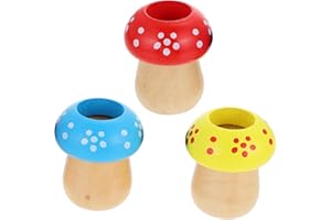 PERSELOSO Lot de 3 kaléidoscopes en forme de champignon pour le développement éducatif de la coordination œil-main Couleur al