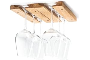 Fox Run 5025 Wine Glass Holder Rack, Wood 11 x 7 x 0.75 inches