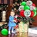 249 Pieces Christmas Balloons Garland Kit, Red and Green Balloons, Confetti Balloons, Balloon Tie Tools, Balloon Strip Tape, Adhesive Dots, Balloon Clips, Balloons Ribbons for Christmas Party