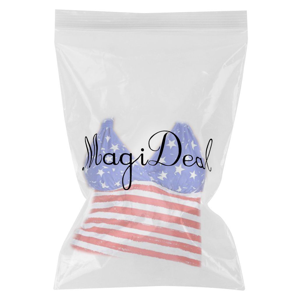 nf&e women's tankini triangle briefs swimsuit halter printing strips l