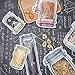 Reusable Ziplock Snack Bags, 12 pcs Cute Mason Jar Pattern Food Storage Zipper Bags, Reusable Sandwich Bags Dishwasher Safe for Kitchen Picnic Camping Organizer (Tallx2+Lx3+Mx3+Sx4)