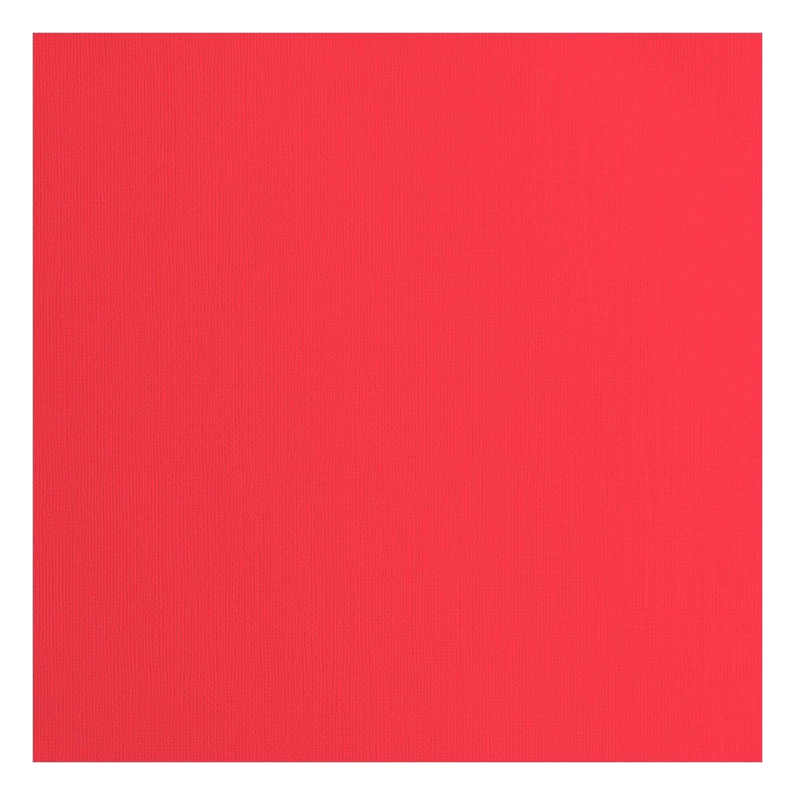 Florence Cardstock Textured - Coloured Card Making Supplies 12 x 12 inch - Red - 20 Sheets - Coloured Paper for Scrapbooking, Card Making, Die Cutting and Paper Crafts - 216 GSM - Kiss