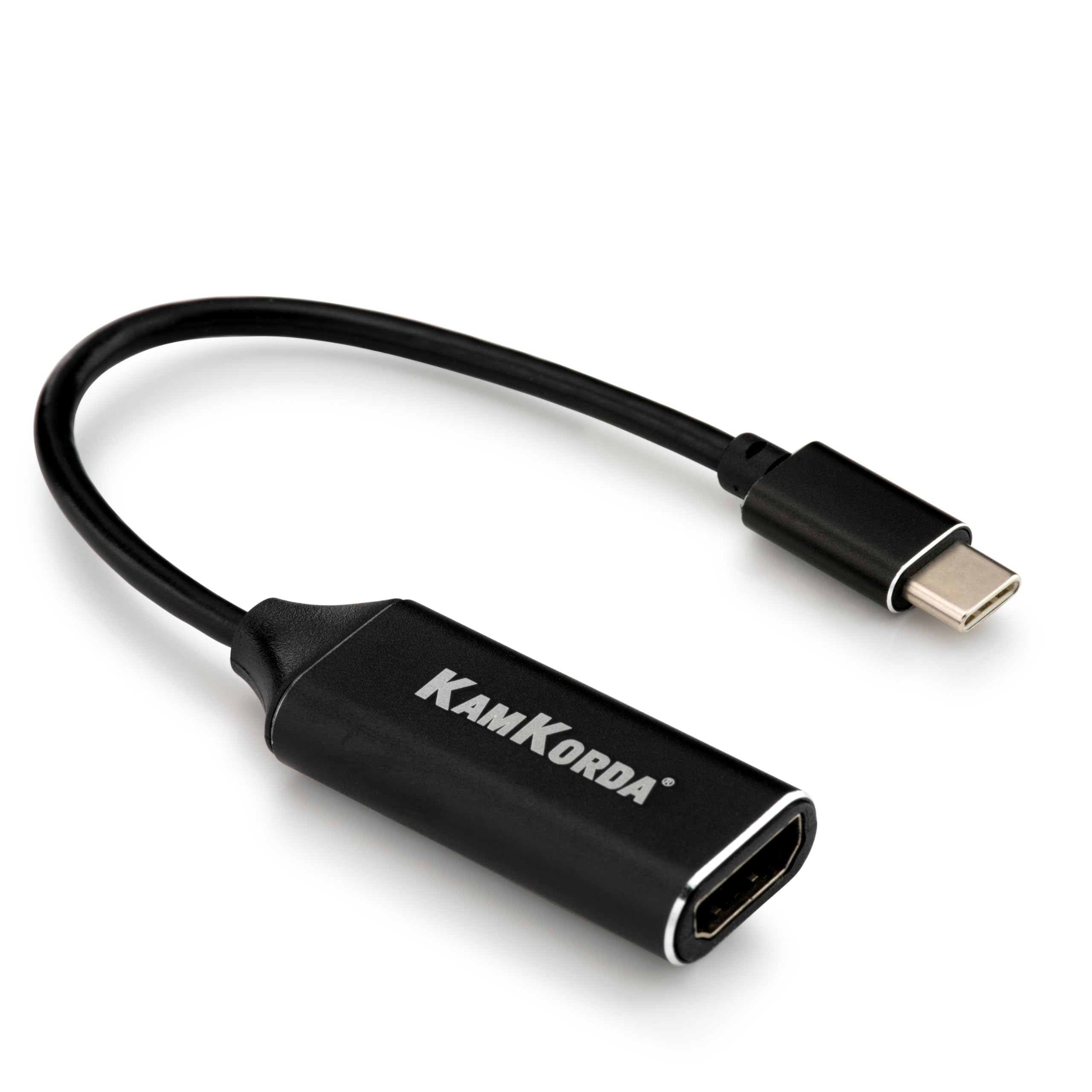 USB C to HDMI Adapter [4K@30Hz] | USB-C to HDMI Cable, Type C HDMI Adapter for MacBook Pro, iPad, Samsung, Dell, Chromebook, More, Plug & Play - Black