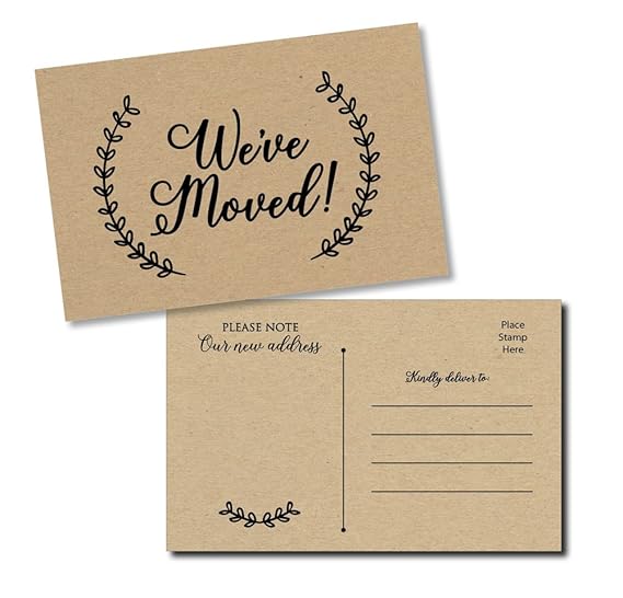 Moving Announcement New Couple Box Cardboard Box We Ve Moved Announcements Living Out Of Boxes Funny Moving Card We Have Moved Paper Invitations Announcements Keyforrest Lt