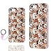 iPhone SE Case,iPhone 5s Case, iPhone 5 Case,ChiChiC [Orignal Series] Full Protective Case Slim Art Soft TPU Gel Rubber Cases Cover for iPhone 5 5S SE,cute animal doodle brown dogs and cats smile pet