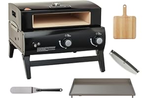 BakerStone 9152403 Portable Gas Pizza Oven, Black