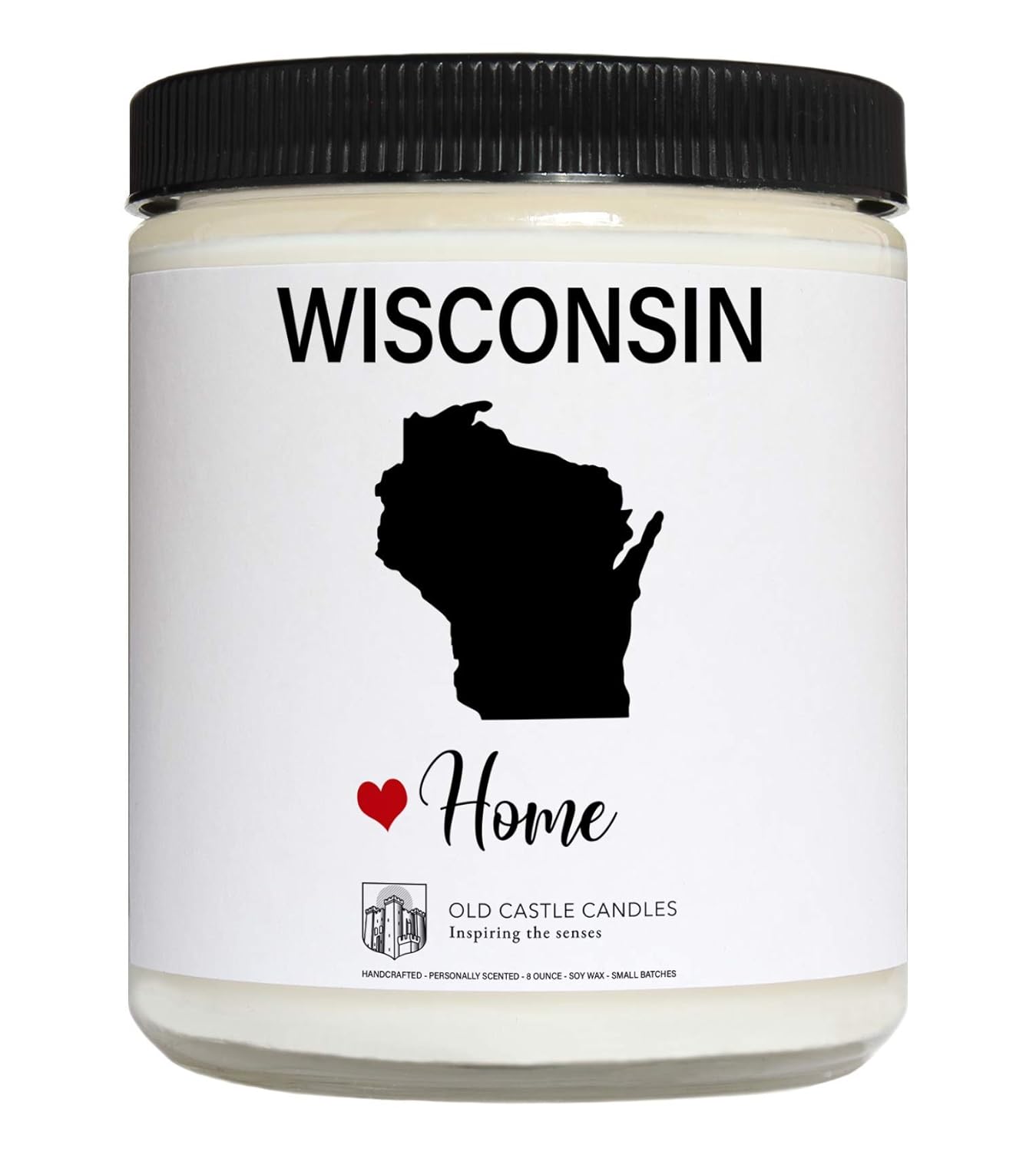 Wisconsin Candle, Homesick Gift, Personalized College Dorm