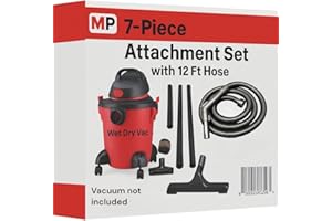 MP MARESH PRODUCTS Maresh Products Compatible Replacement for Some Shop Vac & Ridgid Style Vacuum Cleaners Commercial Grade Hose with Tool Set, Has 2 1/4" Machine End Coupling & Uses the Standard 1 1/4" Hose Attachments