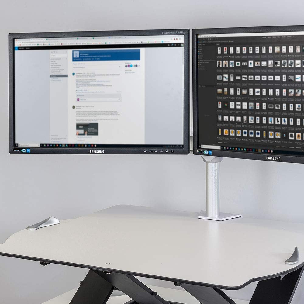Posturite Opløft Dual Monitor Arm, White