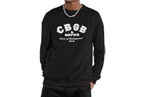 VIFSZDSE Mens Sweatshirt CBGB Crewneck Sweatshirts Long Sleeve Pullover Sweatshirt
