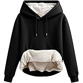 VOHOTO Womens Warm Fleece Hoodie Sherpa Winter Pullover Sweatshirts Long Sleeve Casual Trendy Drawstring Hood with Pockets