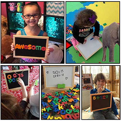 TEPSMIGO Magnetic Letters and Numbers 133 Pcs ABC Megnets Learning Set - Whiteboard Chalkboard Easel, Educational Toys for Kids 3 4 5 6 7 8 Years Old