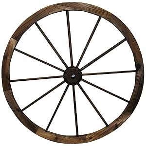 Leigh Country TX 93951 30" Wagon Wheel, 30 Inch, Walnut Finish