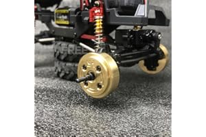 Oisunt 4P Brass Wheel Weights Front Rear for FMS 1/24 FCX24 Crawler Updates, Axle Balance Counterweight Accessories