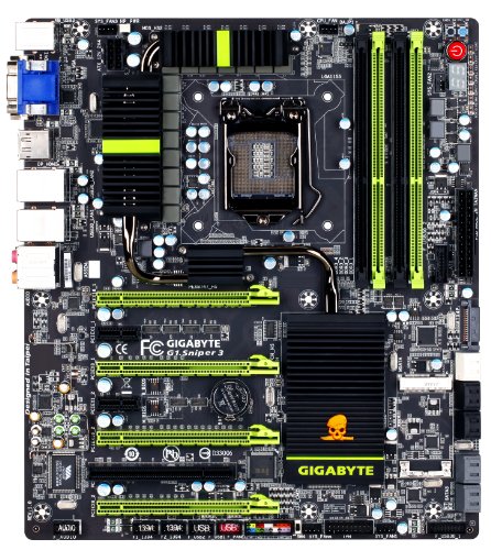 Gigabyte Intel Z77 LGA 1155 Dual Lan 4Way/3Way/2Way CrossFireX/NVIDIA SLI Dual UEFI BIOS E-ATX Motherboard G1.SNIPER 3
