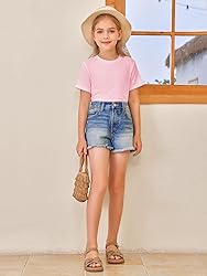 Girls Short Sleeve T Shirts Kids Summer Tops