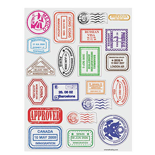 Passport Stamp Sticker Sheets (480 Stickers) Pricepulse