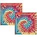 CoverYourHair Tie Dye Paisley Bandanna - 2 Pack - Tie-Dye Paisley Bandana In Rainbow Colors