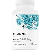 THORNE - Vitamin C 1,000 mg (Formerly Ascorbic Acid) Supplement - Supports Healthy Immune Function & Collagen Formation - Provides Antioxidant Benefits* - Third-Party Certified - 60 Servings, Capsule